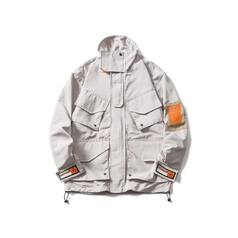 

City Where the Product 2020 Spring New Style Orange Logo Loose-Fit Jacket Multi-pockets Origional Popular Brand Men'S Wear