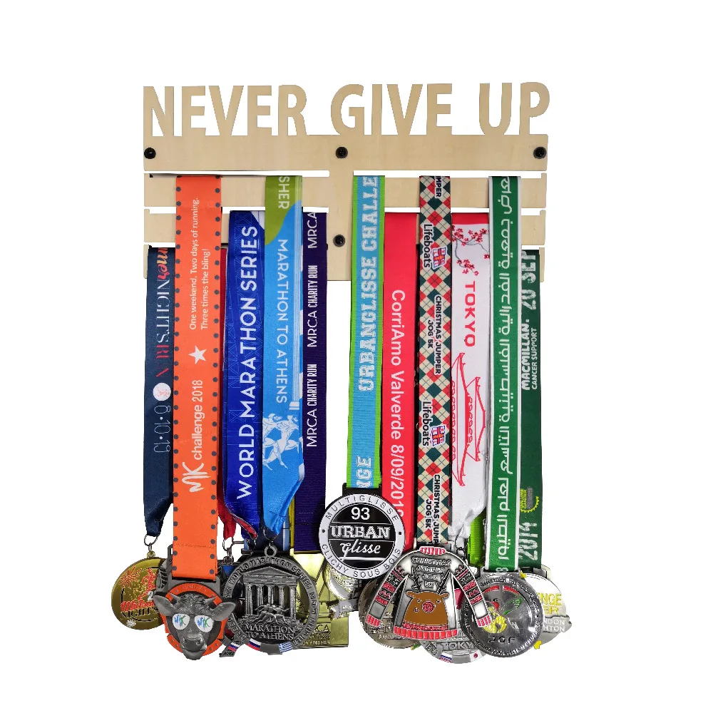 Wooden 3Bar Never Give Up - 800x800