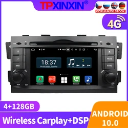 Radio Multimedia con GPS para coche, Radio con reproductor, Android 10, 128GB, navegador, estéreo, accesorios, 2Din, para Kia Borrego Mohave 2003 2012