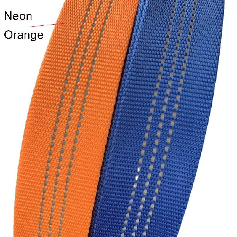 50 Meters Double-layer Reflective Tubular Webbing 25mm Polyester for Backpack Luggage Handbag Dog Leash Outdoor Tape Accessories