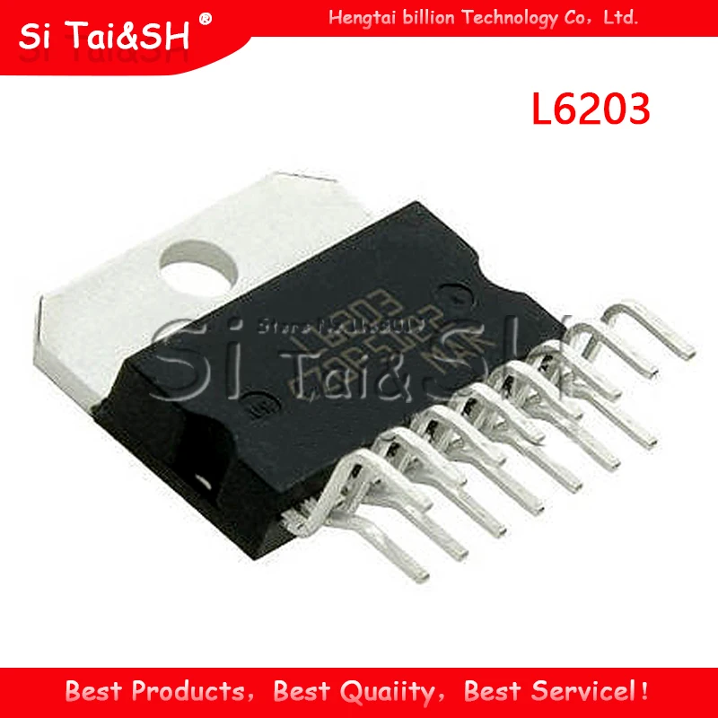 1pcs L6203 zip-11 IC Controlador Completo Puente multiwat St 5a 12 V ~ 48 V Nuevo