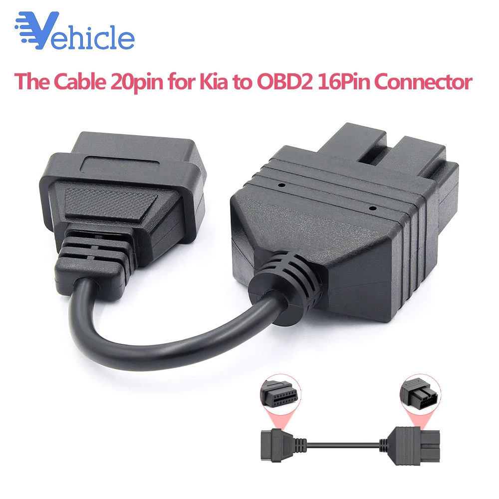 OBD к OBD 2 автомобиля диагностический кабель 20pin для Kia к OBD2 16Pin разъем для KIA диагностический кабель Авто сканер инструмент