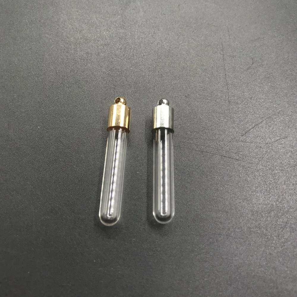 30pcs 30x5mm tube shape mix cap glass vial pendant glass pendant wish bottle locket necklace name on rice bottle