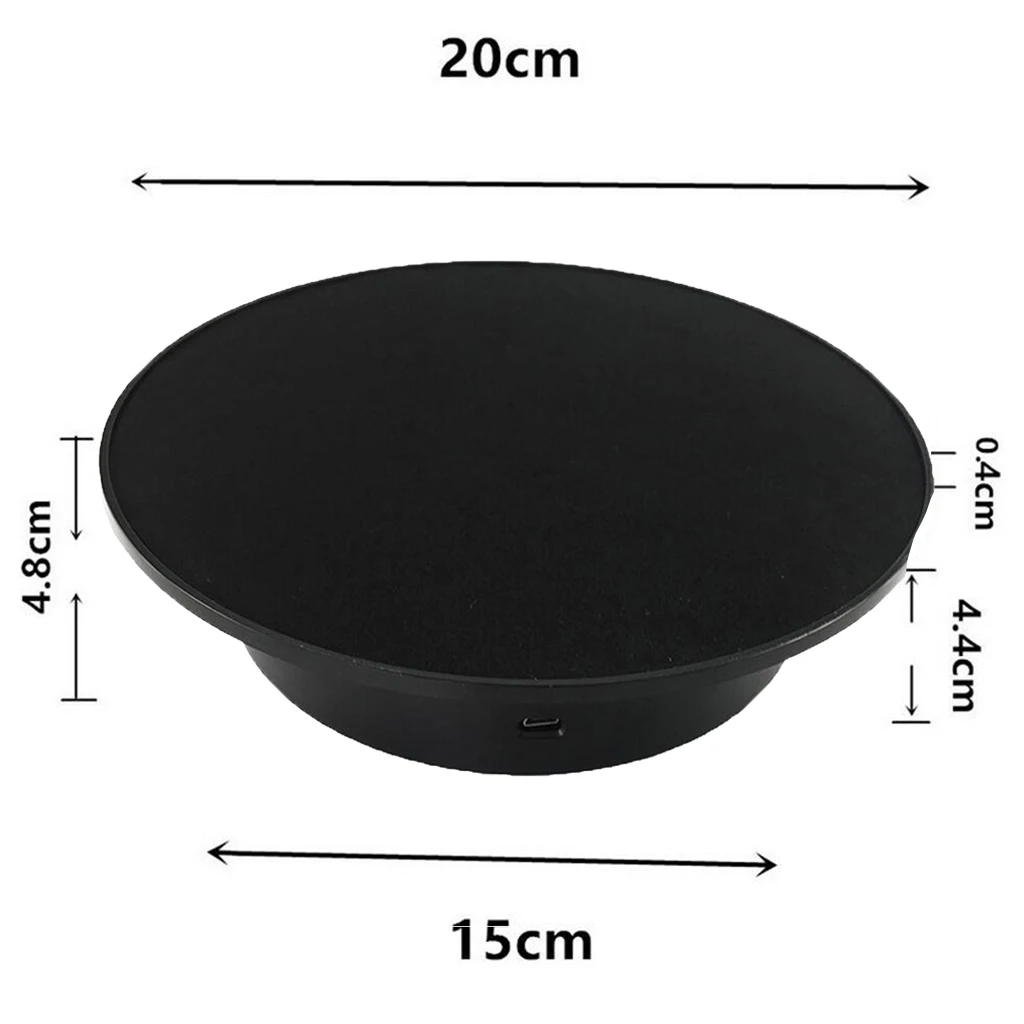 360° Rotatable Turntable Jewelry Phone Display Stand USB/ Battery Operated