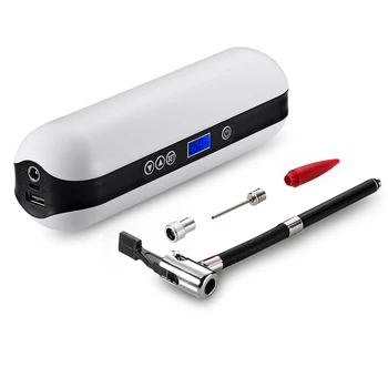 

Portable Air Compressor Mini Electric Inflator with Tyre Pressure Gauge LED Light 4 Unit Options XZ-126