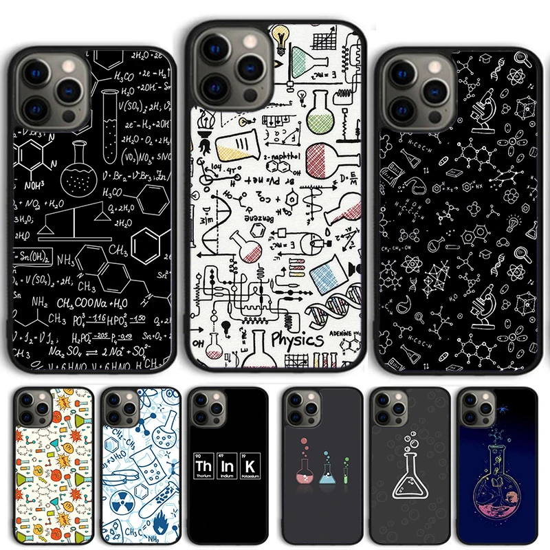 Science Chemistry Formulas Phone Case Cover For iPhone 13 12 Pro Max mini 11 Pro Max XS X XR 5 6S 7 8 Plus SE 2020 Coque Shell iphone xr card case