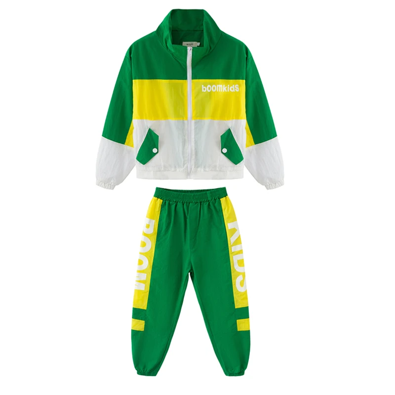 2 pcs suit Модные костюмы для джазовых танцев, детская одежда для уличных танцев в стиле хип-хоп, одежда для выступлений, одежда для сцены, спортивная одежда DC2920 - Цвет: 2 pcs suit