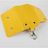 PU Leather Keychain Men Women Key Holder Organizer Pouch Split Car Key Wallet Housekeeper Key Case Mini Card Bag Wallet Cover 4