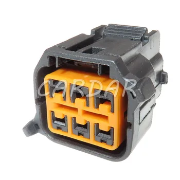 방수 자동차 헤드라이트 소켓, 자동 조명 램프 플러그, 현대 기아 HP066-06021 HP075-06100 GL171-06021, 1 세트, 6 핀