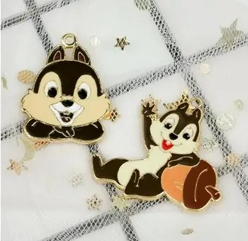 

20 pcs Cartoon mixed chipmunk Metal Charm Pendants DIY Jewelry Making Gift