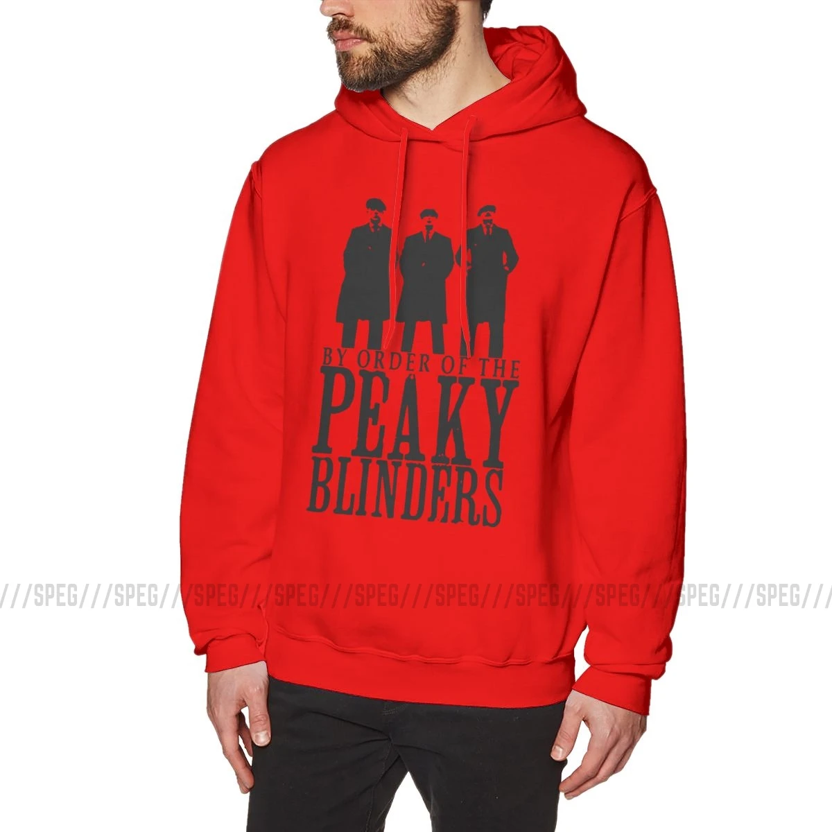 Peaky Blinders Hoodie Man Crazy Hoodie Shirt Arthur Thomas Tommy Shelby Cotton Gray Hooded Sweatshirts - Цвет: Красный