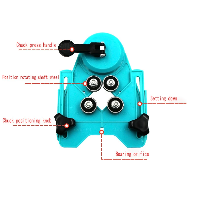Realmote Adjustable 4-83mm Diamond Drill Bit Tile Glass Hole Saw Core Guide With Vacuum Base Sucker openings Locator