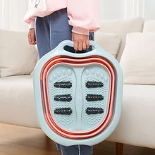 Ведро для замачивания ног водонепроницаемый складной бассейн пластиковое массажное ведро для вспенивания домашняя сауна ванна педикюр ванна складное ведро для ног