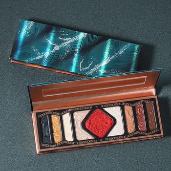 

Chinese Makeup Palette Relief Flower Palette of Shadows Red Eye Shadow Palette Pigment Pearl Glitter Matte Palace Luxurious Eye