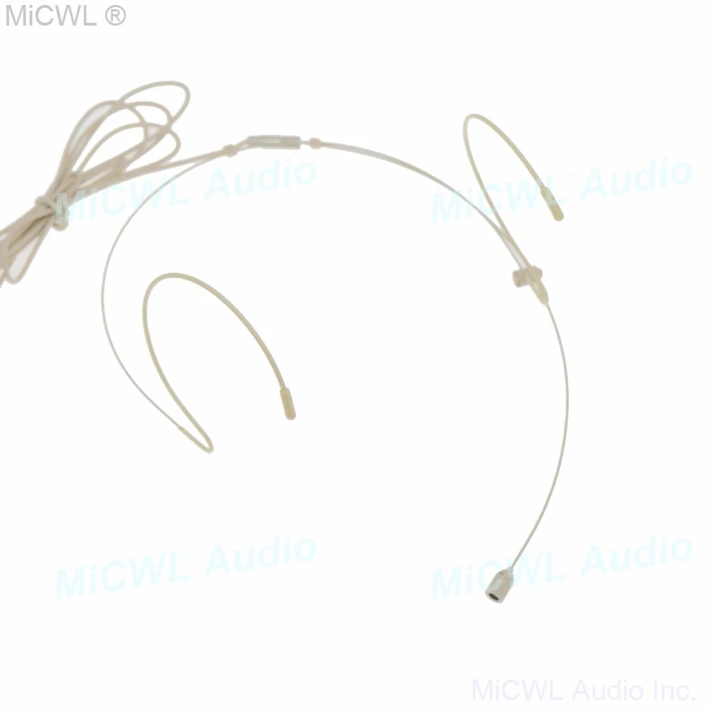 MiCWL B40 Beige ear hook Headset Microphone for Sennheiser Shure AKG Samson Audio-Technica MiPro Wireless many plug for choice