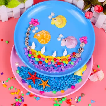 

DIY Shell Painting Kindergarten Handmade Material Bag Child Sequin Stickers Toy For Children Toys Crafts Puzzle Toys
