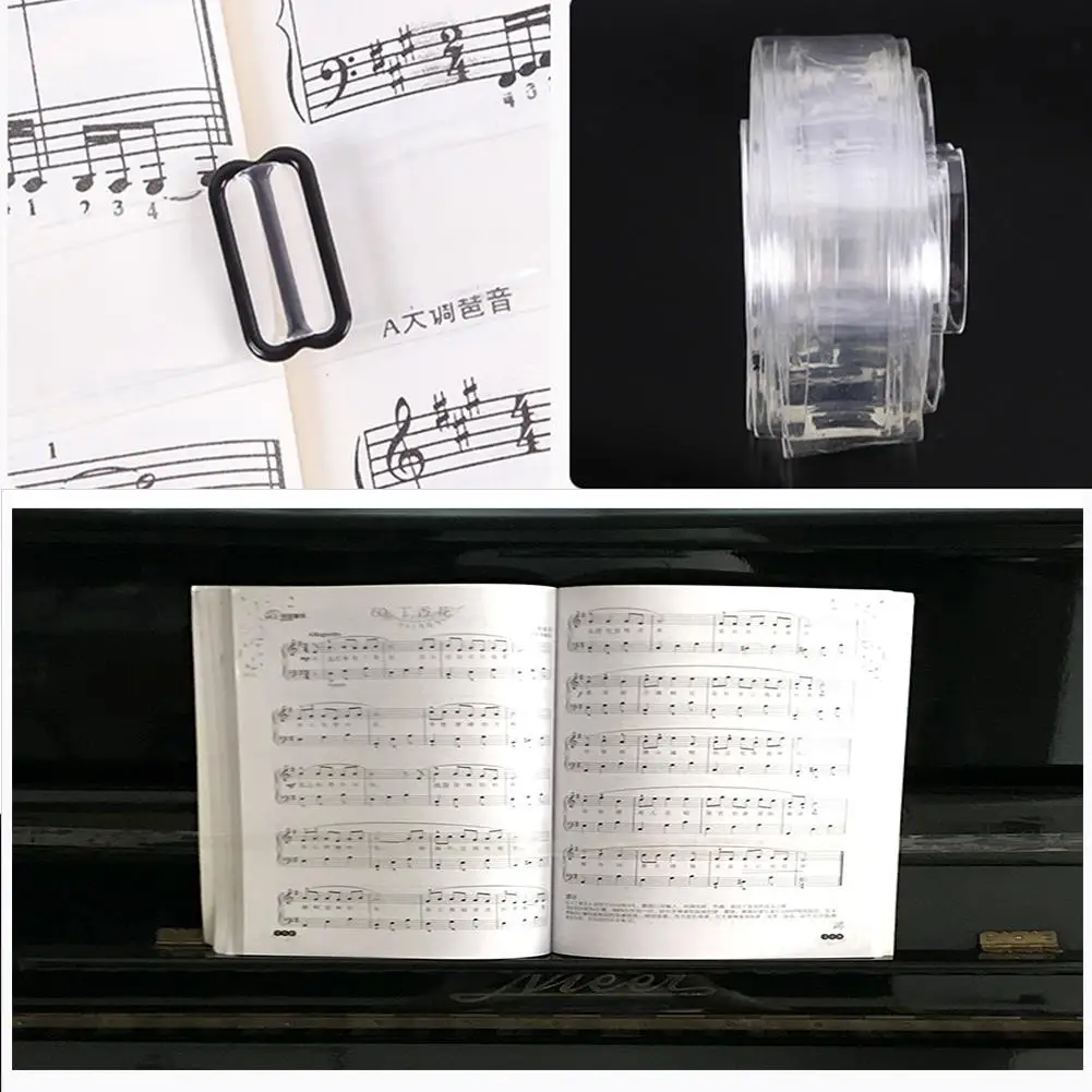 Piano Music Book Pressure Band Sheet Music Fix Strap Holder For