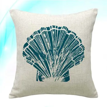 

Pillowcase Coastal Shell Pattern Throw Pillow Cover Ocean Park Decorative Cushion Case Outdoor Home Couch Decor