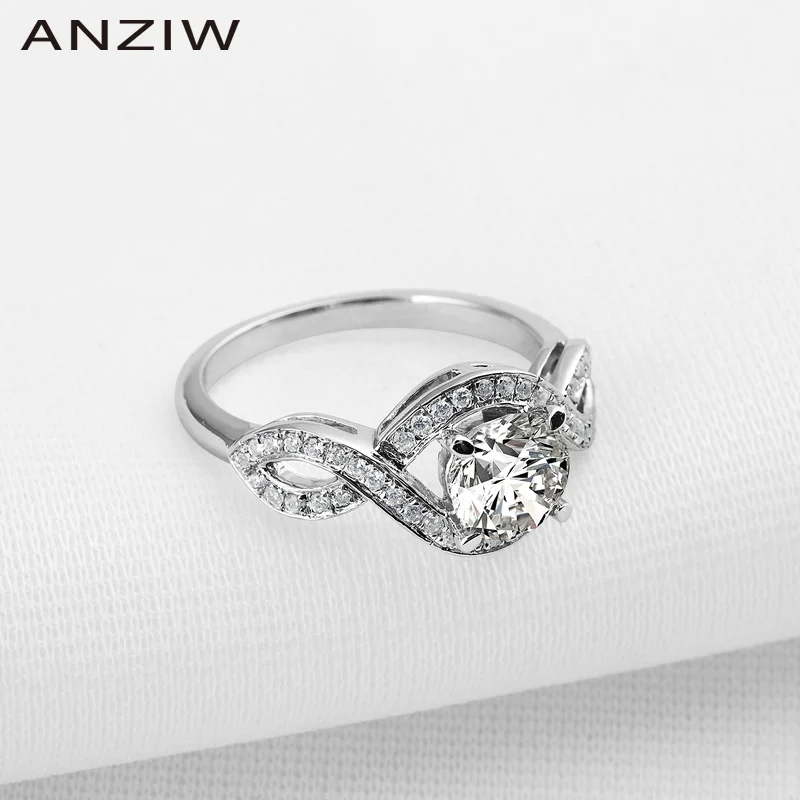 Обручальное кольцо из серебра 925 пробы с изображением знака бесконечности|eternity