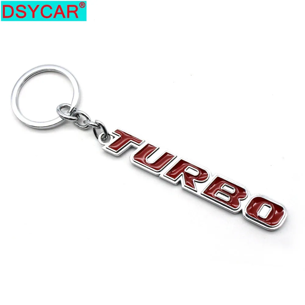 

DSYCAR 1Pcs TURBO Key chain Men Gift Car Key Rings Women Metal Keychain Lovers Jewelry key holder New