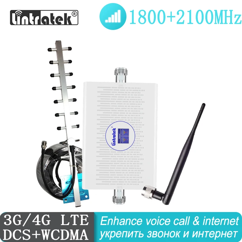 Israel Signal Booster 1800 2100 mhz 4G 3G Repeater UMTS Cell Amplifier Dual Band LTE DCS WCDMA Cellular Hot sale mobile | Мобильные