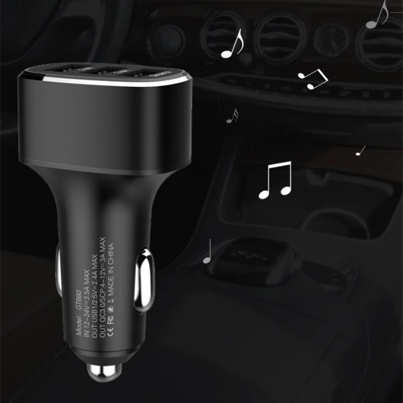Cell Phone Car Charger Fast Charge Power Adapters Multi Ports for Smartphone Car Accessories DU55