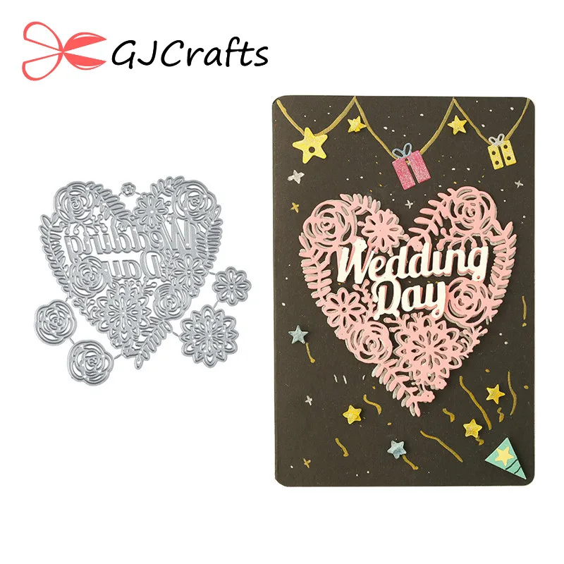  GJCrafts Wedding Invitation Metal Cutting Dies for Scrapbooking New Dies for 2019 Die Cut Stitch Cr - 4000435072029