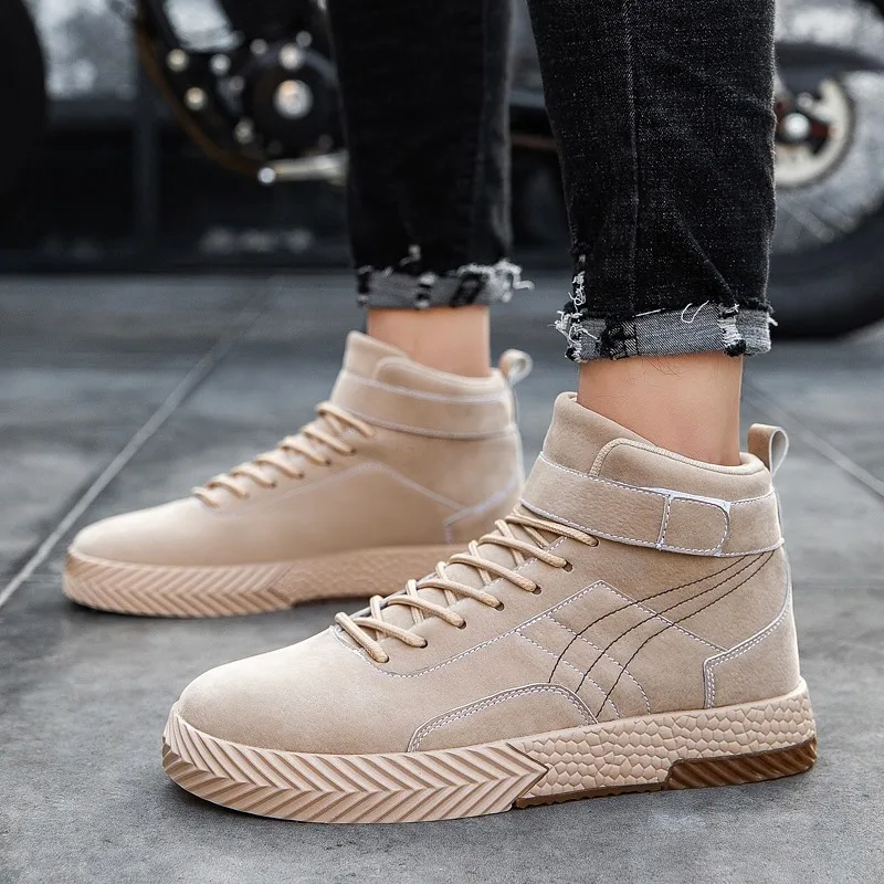 

Autumn & Winter Genuine Leather Martin Boots Men's Hight-top Work Shoes Mid-top Wolf Warriors Boots Fashion Fashion Man Boots En