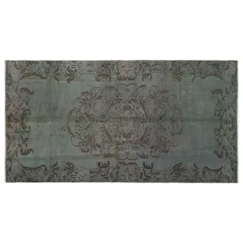 

Handmade Gray Vintage Overdyed Turkish Area Rug 130x248 Cm-4'3''X8'2''