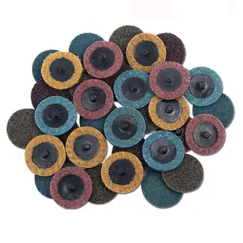 

30PCS 2 inch Roloc Disc Mixed Pack(Coarse/Medium/Fine), Quick-Change Surface Conditioning Discs - for Die Grinder Surface Prep S