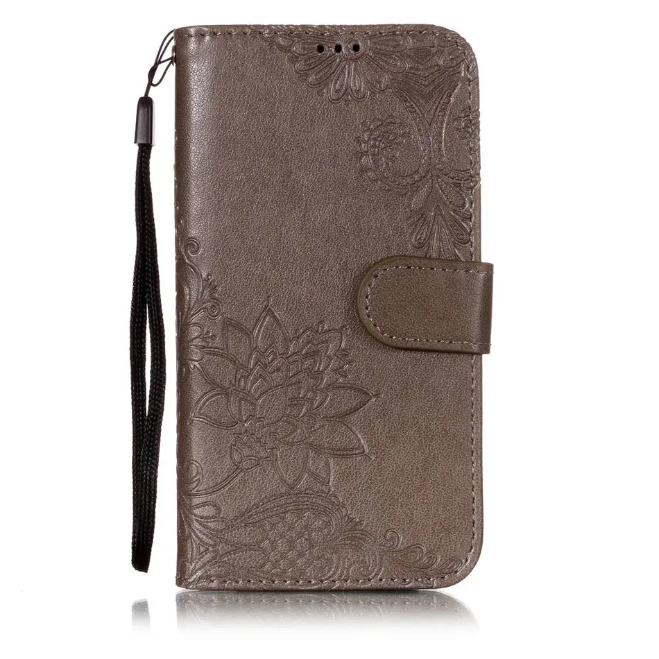Lotus Gray Роскошный чехол-книжка Стиль крышка чехол для Xiaomi mi A2 6X8 Red mi 7 S2 4A 4X5 плюс 6A Note 4 5 6 iPad Pro 5A Чехол-Кошелек со стойкой с Чехол D01F - Цвет: Lotus Gray