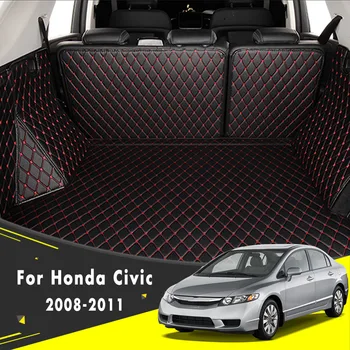 

6D Car Rear Tail Box Carpet Cargo Liners Internal Accessories Car Trunk Mat For Honda Civic 2008 2009 2010 2011