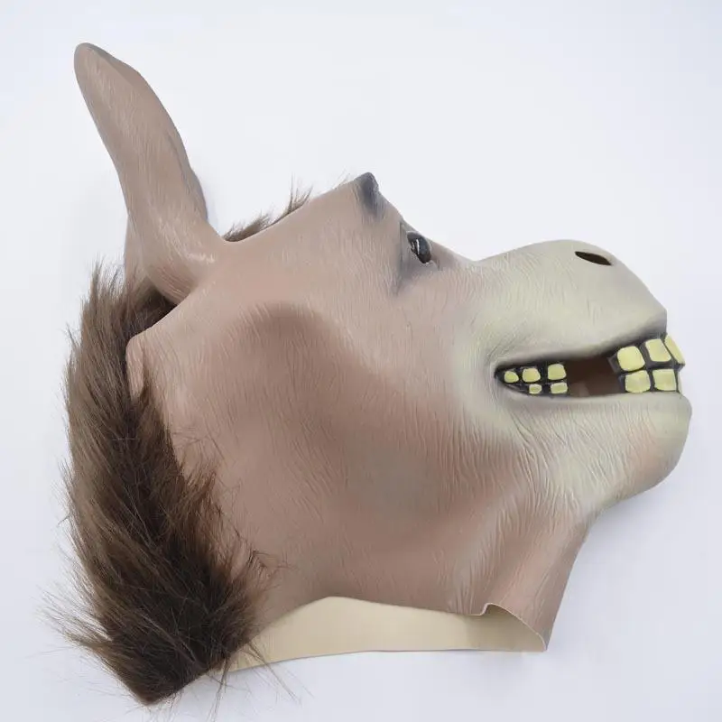 Mr Silly Donkey маска на Хеллоуин для косплея костюм, реквизит смешной Ослик маска дышащий фестиваль вечерние поставки латексная маска для Хеллоуина
