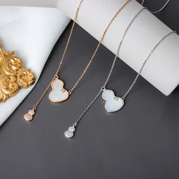 

Singapore chomel Gourd Fritillary Tassel Necklace Female Fine Silver Simple Elegant Cool Online Celebrity for a Girlfriend Gift