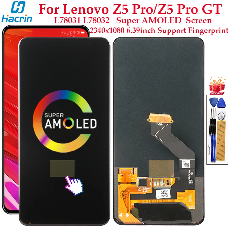 AMOLED дисплей для Lenovo Z5 Pro GT L78032 ЖК-дисплей сенсорный экран дигитайзер сборка Замена