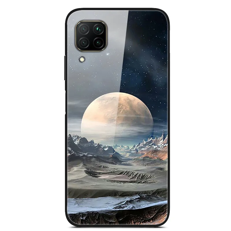 Tempered Glass Case For Huawei P40 Lite Case Glass Back Cover For Honor 9S Case For Huawei P40 lite Case Nova 7i Nova 6 se Funda cute huawei phone cases Cases For Huawei