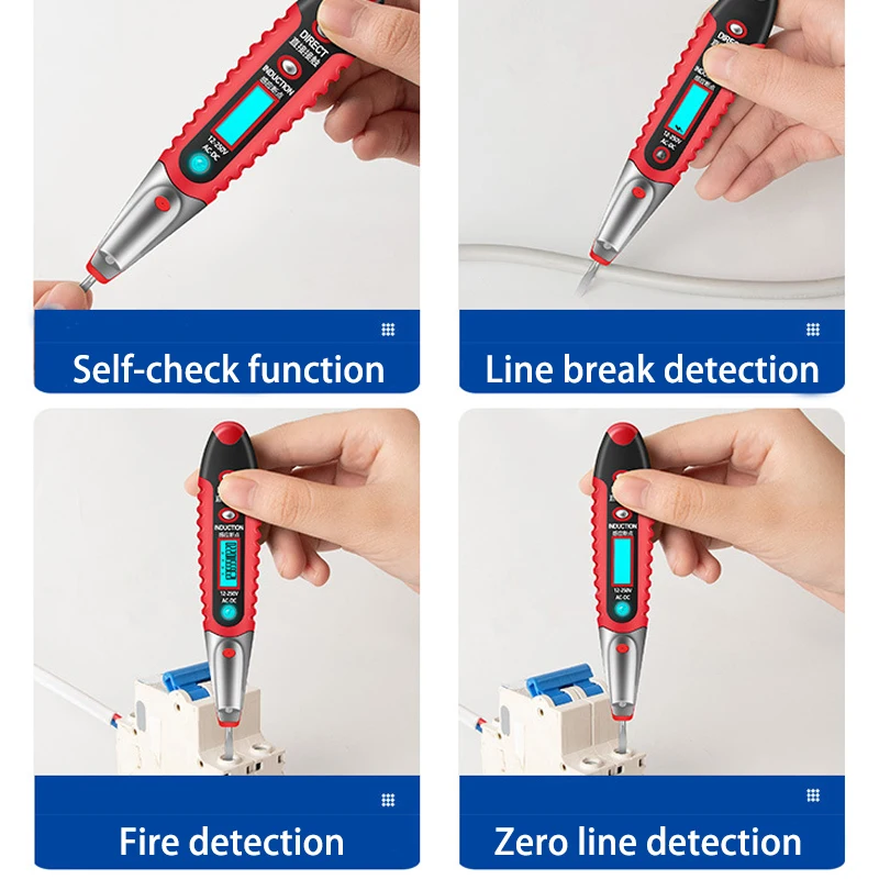 calipers ANENG Digital Tester Pencil non-contact saft Test Pen AC DC 12-250V Tester Electrical LCD Display Screwdriver Voltage Indicator ph water tester