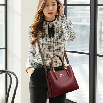 Leather Casual Crossbody Bags for Women 2020 Ladies Luxury Designer Tote Handbag Top-Handle High Quality Shoulder Bag Sac A Main 4