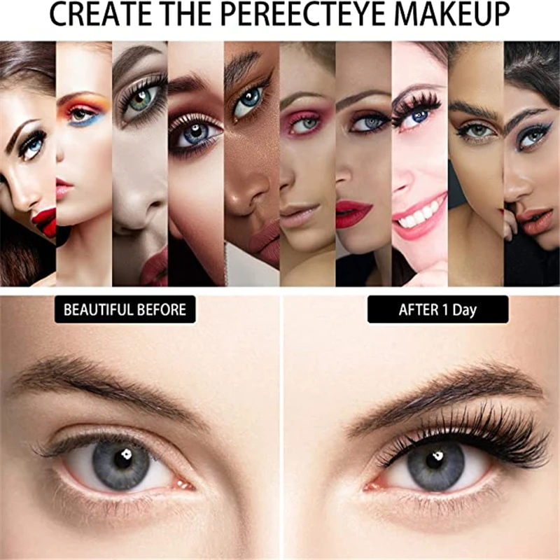4 pairs of magnetic eyelashes and eyeliner set soft eyelashes natural magnet eyelash makeup eyeliner + eyelash tool set Fake Eyelashes