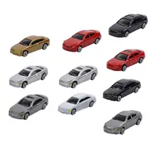10 pces ho escala modelo mini veículo carro 1:87 arquitetura modelo trem