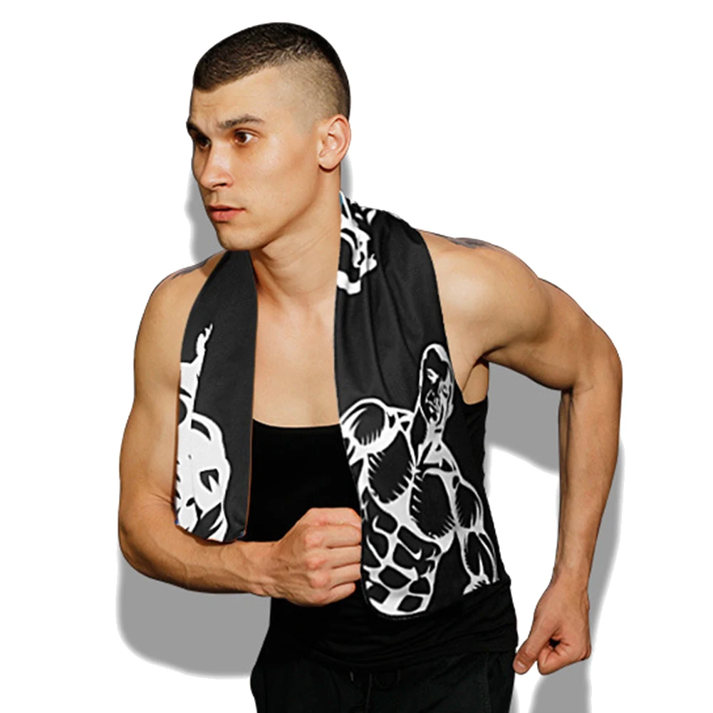 Cold Dry Cooling Sports Towel Printed Quick Dry Strong Absorbent Sweat Towel Golf Towel For Fitness Microvezel Handdoek Haar