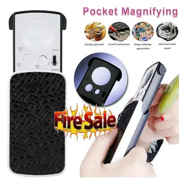 

Best Pockets Magnifying Magnifier Jeweler Eye Glass Loupe LED Lights 30X 60X 90X
