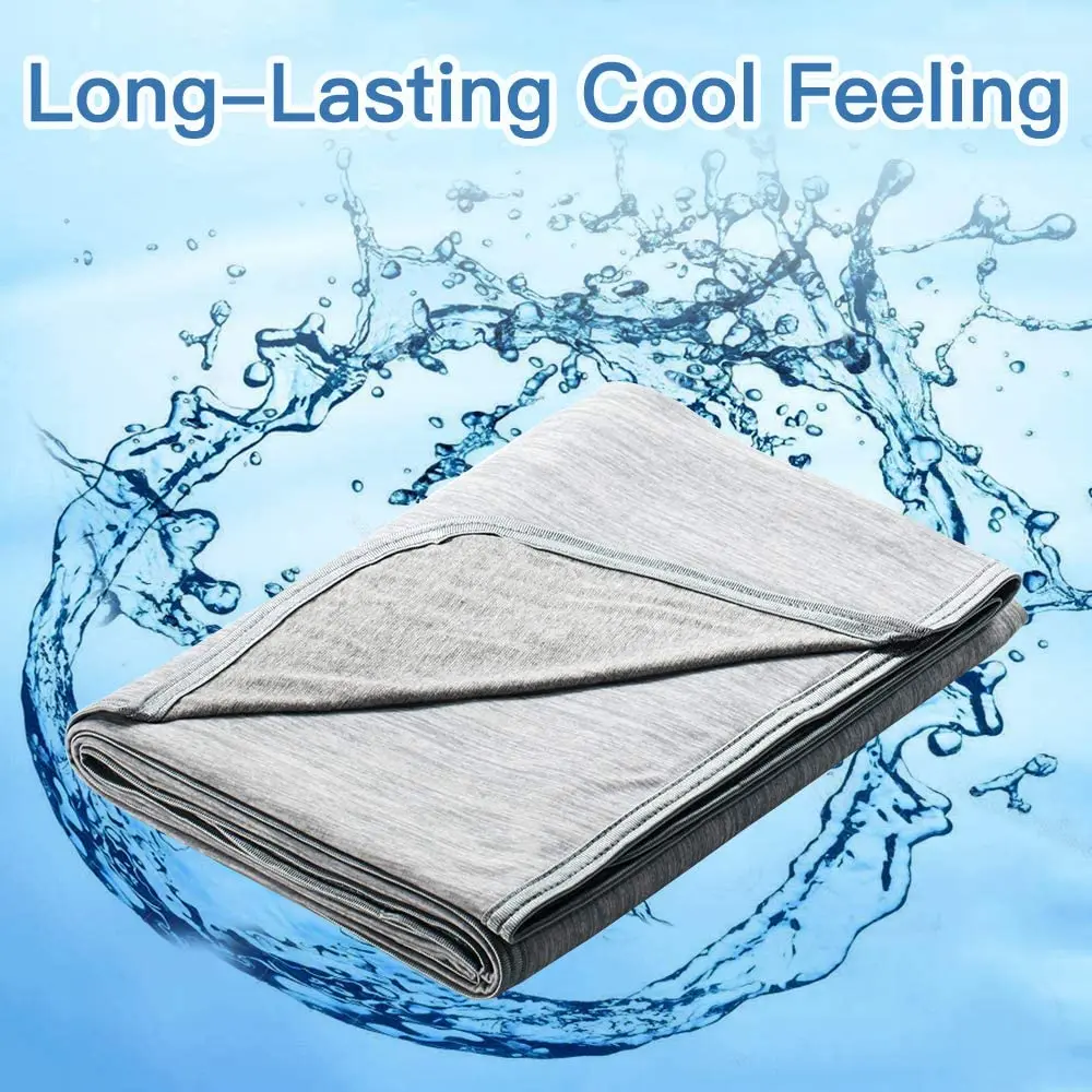 Manta refrigerante grande de tamaño King XL, manta refrigerante grande de 71x79 pulgadas, q-max 0,4, fibra de refrigeración, absorbe el calor, lavable sobre mantas, regalo de verano