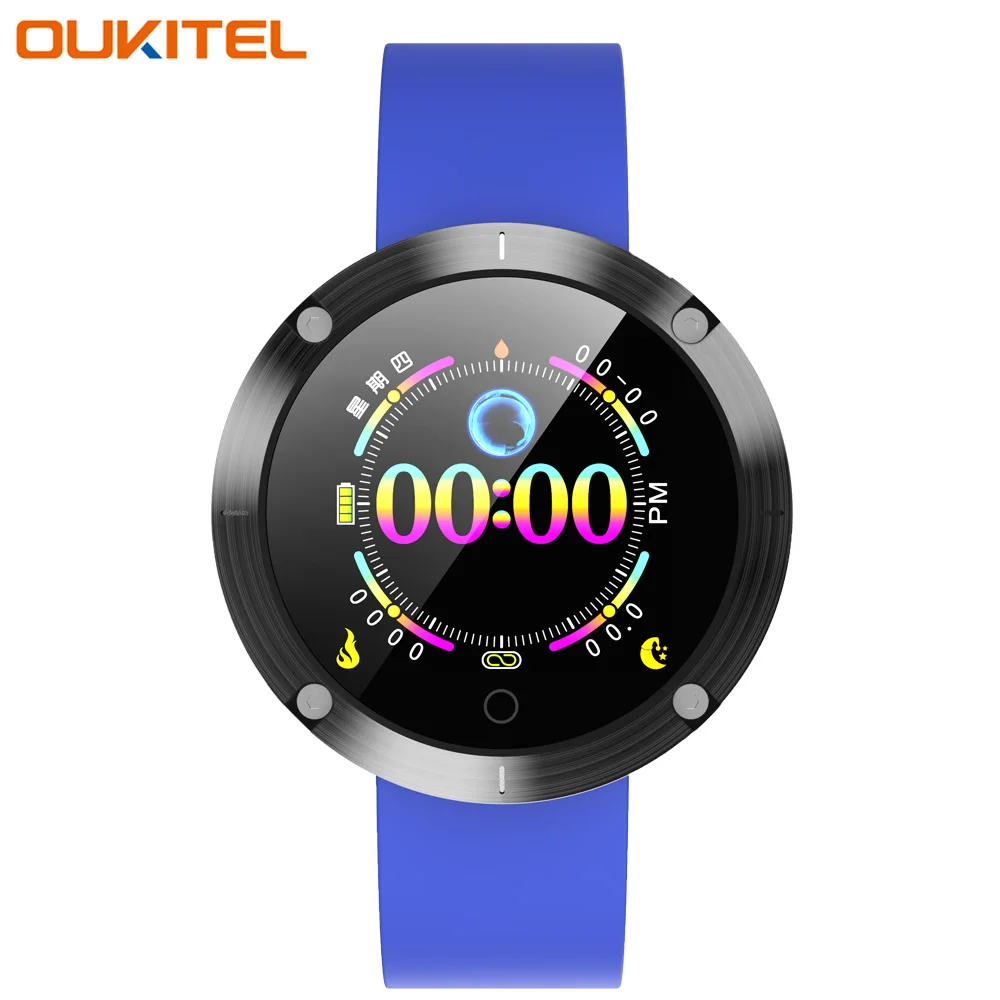 OUKITEL W5 Смарт-часы браслет NRF52832 64 КБ ОЗУ 512кб ПЗУ монитор сердечного ритма шагомер умные часы для android ios смартфон - Цвет: Blue Universal