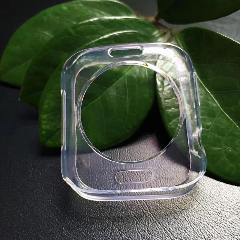 50 шт. модный прозрачный Ультратонкий Мягкий ТПУ гелевый Чехол для Apple Watch Series 4 3 2 1 40 мм 44 мм 38 мм 42 мм противоударный прозрачный чехол
