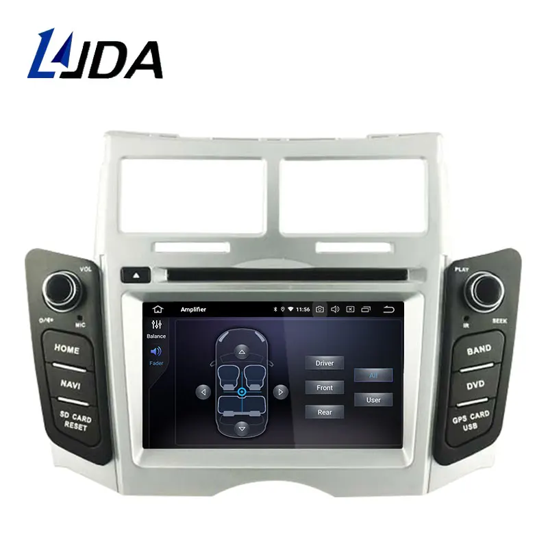 LJDA Android 9,0 автомобильный dvd-плеер для Toyota Yaris 2005-2011 Wifi gps Навигация стерео 2 Din автомагнитола 4G+ 64G Мультимедиа DSP ips