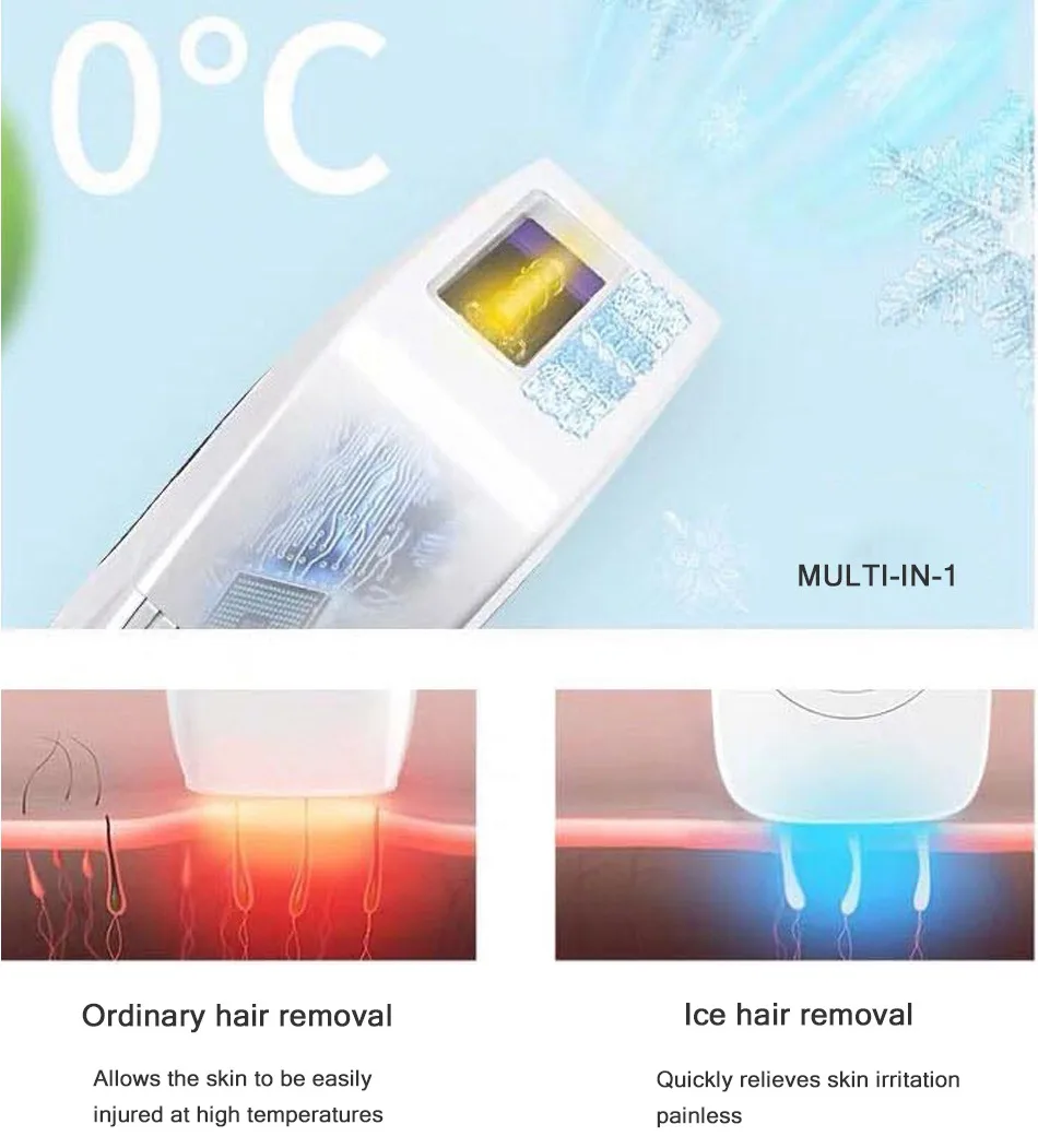 Lescolton, 4 в 1, Эпилятор icecool IPL, постоянное лазерное удаление волос с ЖК-дисплеем, лазерный триммер для бикини, фотоэпилятор