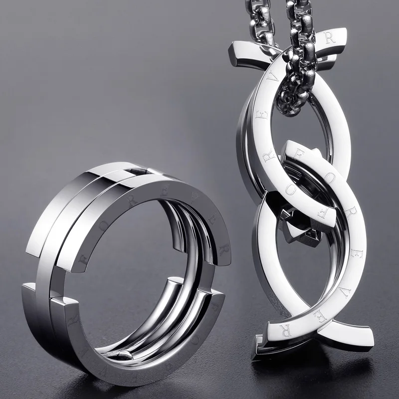 

Titanium steel ringsv Deformable necklace New Fashion Jewelry mens choker New Creative men necklace High quality Long necklace