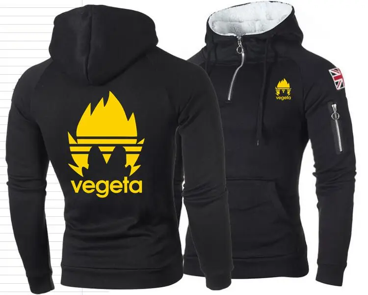 Забавные толстовки Z на молнии Мужская толстовка в стиле хип-хоп Вегета с