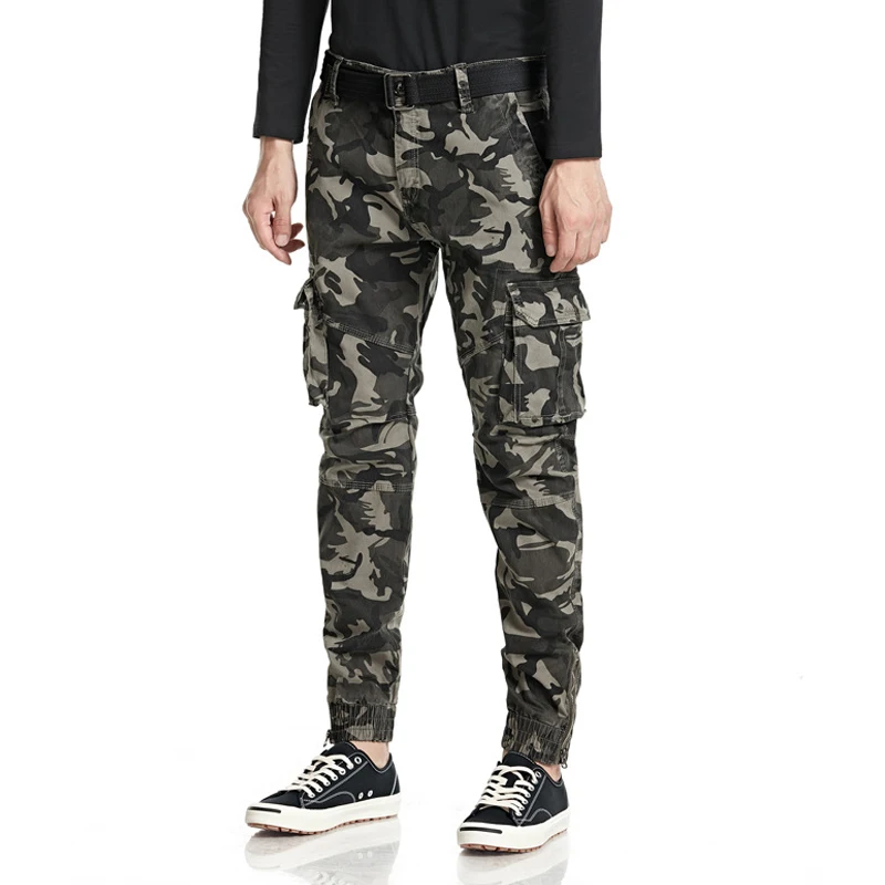 

Men Fashion Streetwear Casual Camouflage Jogger Pants Tactical Military Trousers Pure Cotton Men Cargo Pants Droppshipping